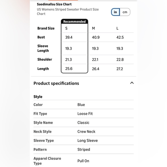 NWT Colorful Striped Sweater-S - Picture 13 of 14